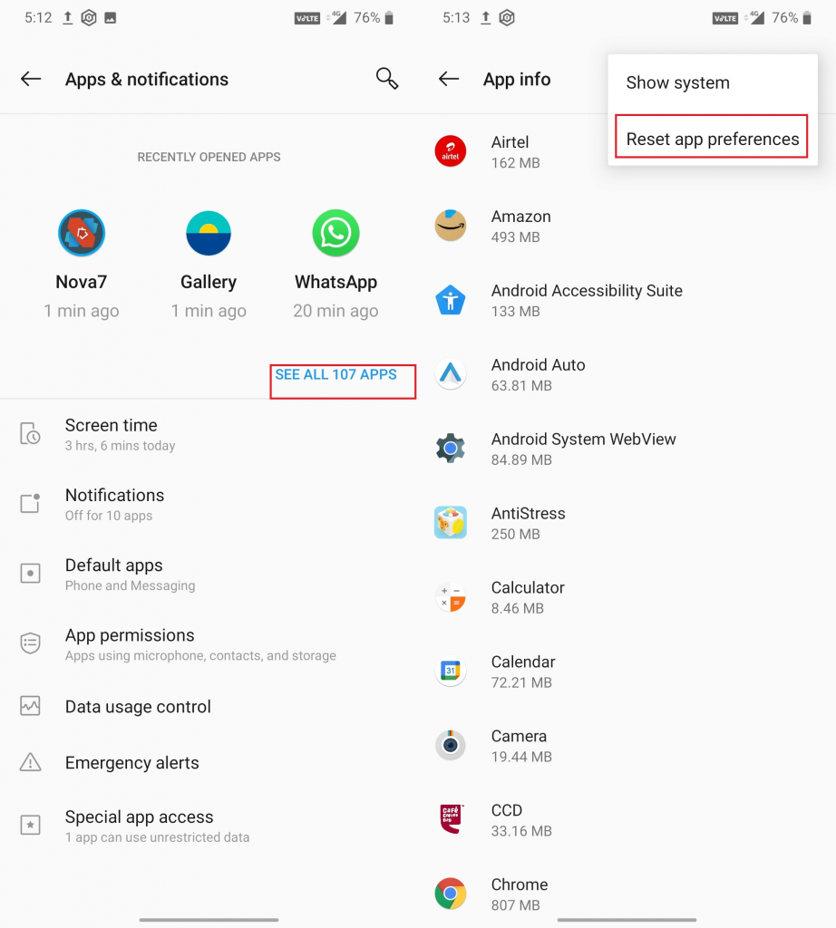 Reset the Google Play Services Preferences