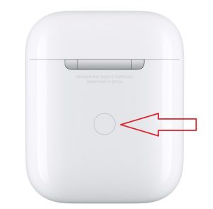 AirPods case reset buttom