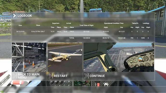 msfs 2020 logbook not working